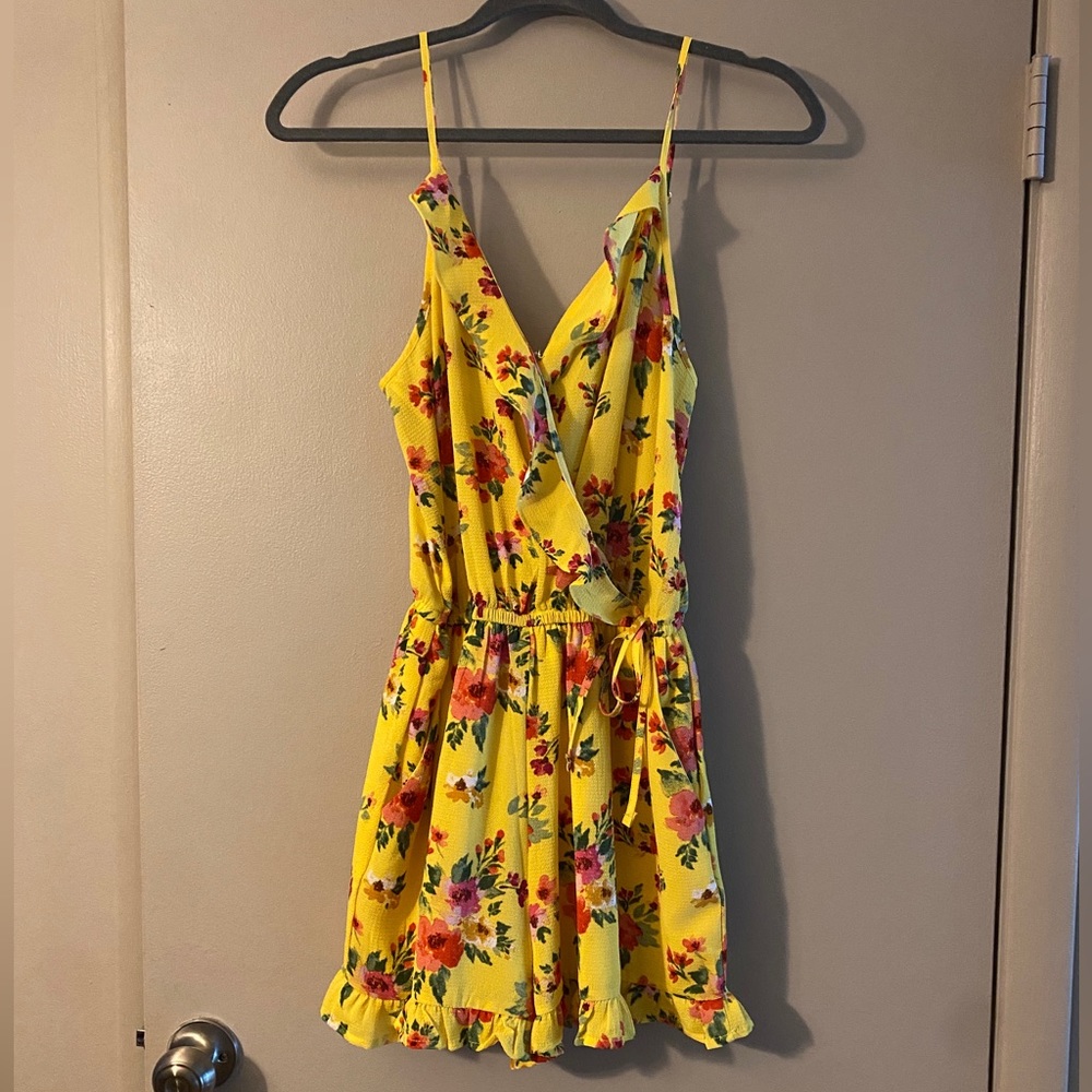 Yellow Floral Romper
